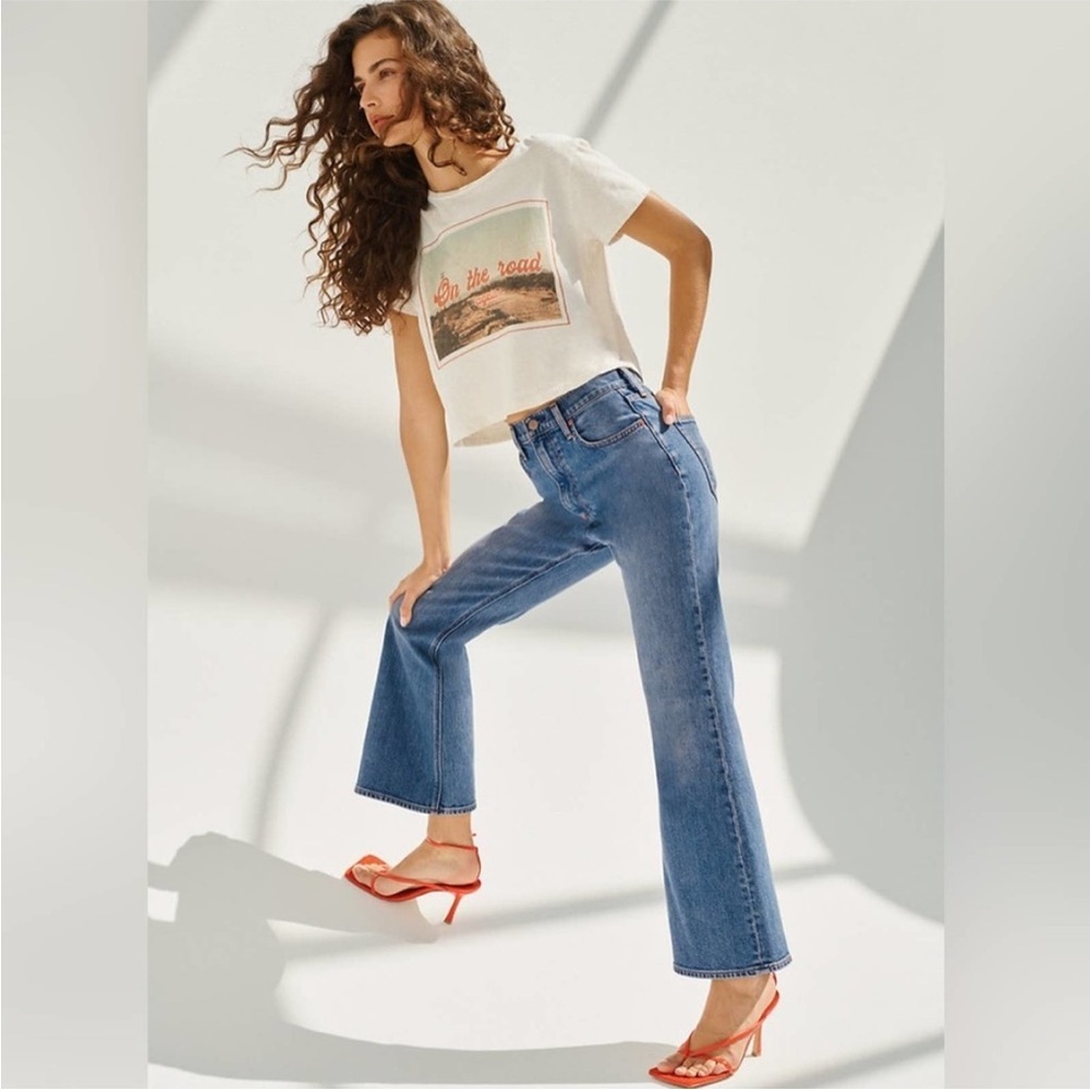 Aritzia Denim Forum Twiggy High Rise Flare 28L size 26